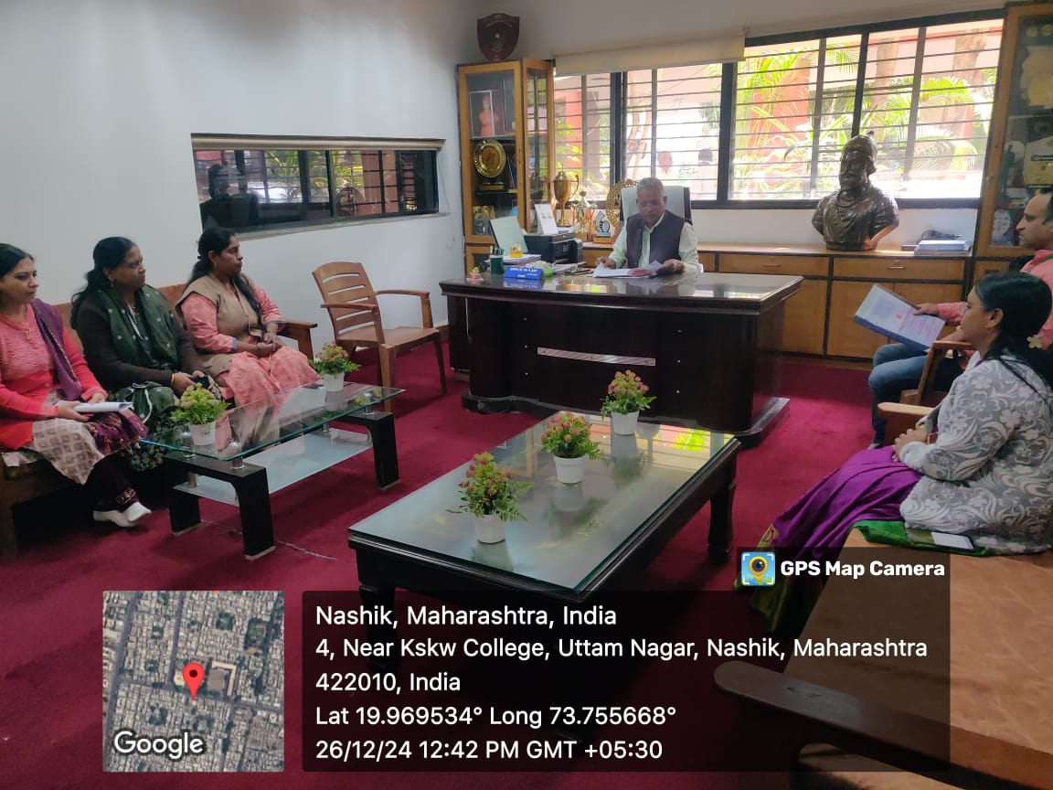 वाचन संकल्प महाराष्ट्राचा उपक्रमा अंतर्गत महाविद्यालयात विविध कार्यक्रम आयोजित करण्यासाठी समितीची सभा